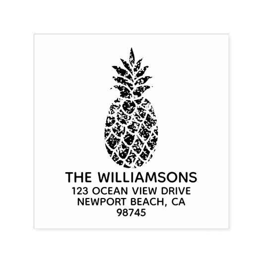 Familienname Ananas-Rücksendeadresse Permastempel (Design)