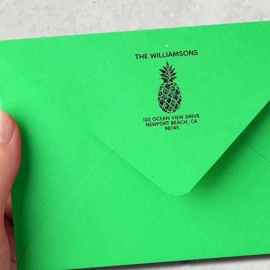 Familienname Ananas-Rücksendeadresse Permastempel
