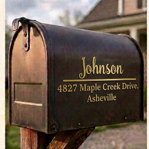 Familienname & Anschrift Briefkasten Personalisier Aufkleber