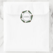 Familienname Anschrift UAWG White Christmas Tree Runder Aufkleber (Tasche)