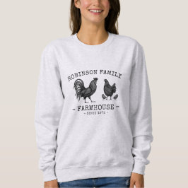 Familienname Bauernhof Hen Chicks Rooster Sweatshirt
