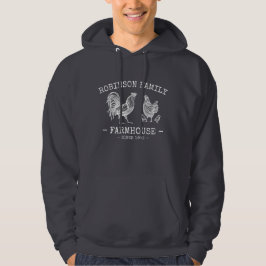Familienname Bauernhof Rooster Hen Chicks Hoodie