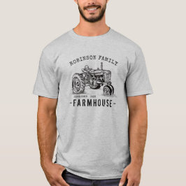 Familienname Bauernhof Rustikaler Vintager Traktor T-Shirt