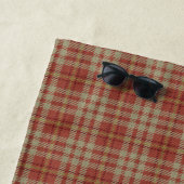 Familienname Bauernhof Vintag Red Kariert Burlap Strandtuch (Beispiel)