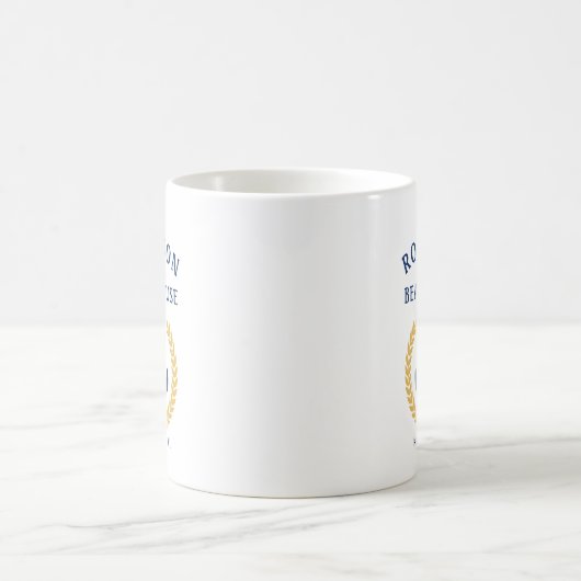Familienname Beach House Anchor Gold Style Laurel Kaffeetasse (Mittel)