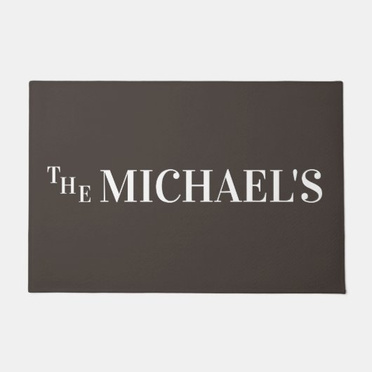 Familienname Begrüßungsmatte, benutzerdefinierte P Fußmatte (Vorderseite)