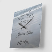 Familienname bei der Altersvorsorge Celebrate Sand Quadratische Wanduhr (Winkel)