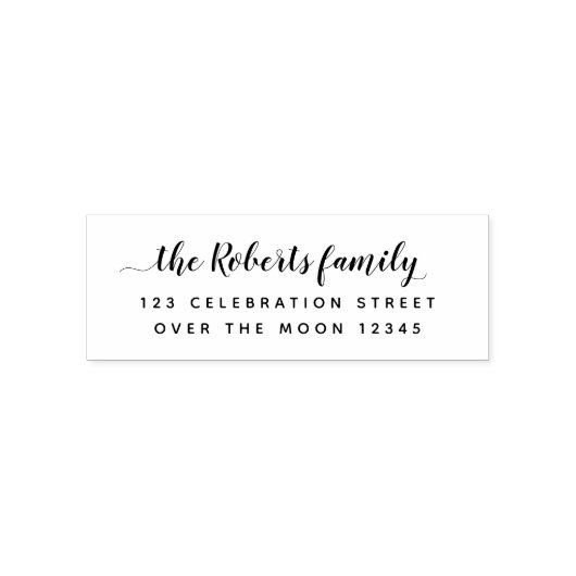 Familienname Benutzerdefinierte Adresse 3 Zeile Ch Permastempel (Design)