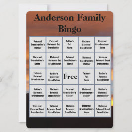 Familienname Bingo und Wiedersehen Sunset Foto