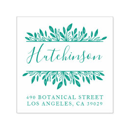 Familienname Botanische handgeschriebene Rücksende Permastempel