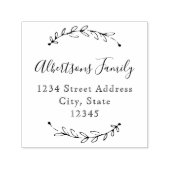 Familienname Botanischer Kalligrafie Permastempel (Design)