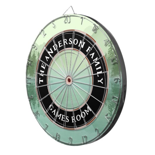 Familienname Cabin Lake Dart Board Dartscheibe (Vorderseite rechts)