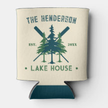 Familienname Cabin Lake House Oars Pine Trees