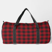 Familienname Cabin Red Buffalo Kariert Duffle Bag (Rückseite)