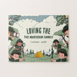 Familienname Camping Puzzle