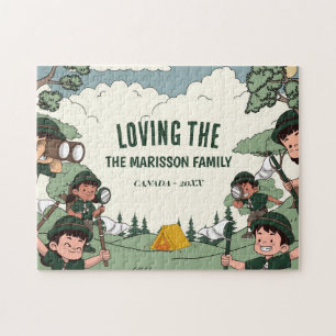 Familienname Camping Puzzle