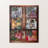 Familienname Collage Familienname rustikal Puzzle (Vertikal)