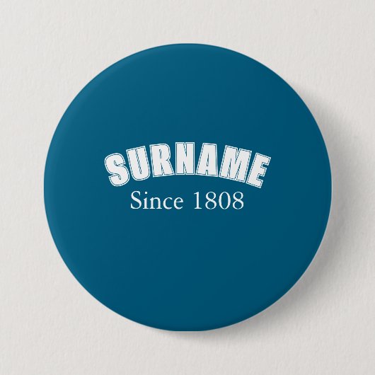 Familienname Collegiate Design Button (Vorderseite)