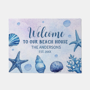 Familienname Custom Willkommen in unserem Beach Ho Fußmatte