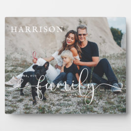 Familienname Datum | Foto und Typografie Fotoplatte