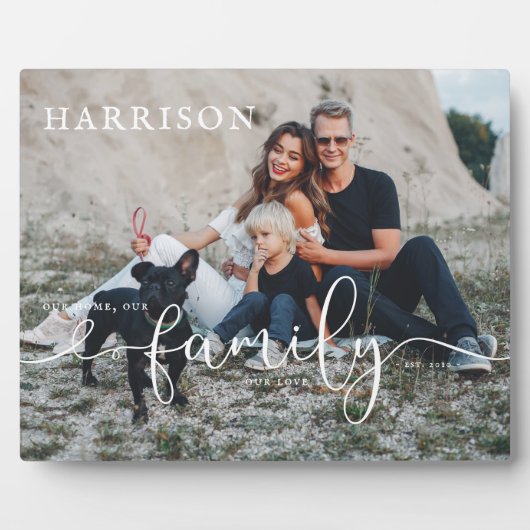 Familienname Datum | Foto und Typografie Fotoplatte (Vorderseite)