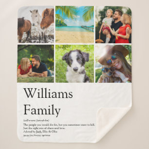 Familienname Definitions-Foto-Collage Spaß Sherpadecke