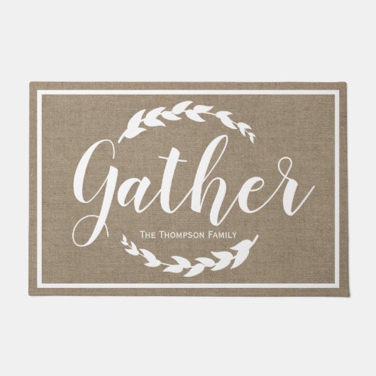 Familienname der fußmatte (Vorderseite)
