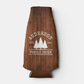 Familienname der Kabine Rustikaler Wald Flaschenkühler (Vorderseite)