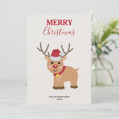 Familienname der niedlichen Weihnachtsbaum Feiertagskarte (Stehend Vorderseite)