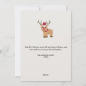 Familienname der niedlichen Weihnachtsbaum Feiertagskarte (Rückseite)