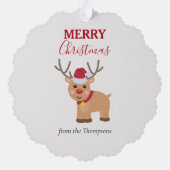 Familienname der niedlichen Weihnachtsbaum Ornament Karte (Rückseite)