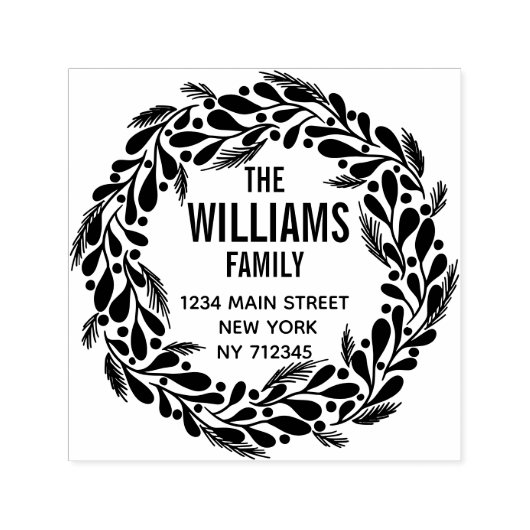 Familienname der Rücksendeadresse Weihnachtsmann Permastempel (Design)