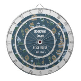 Familienname des Beach Theme Dartscheibe
