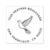 Familienname des benutzerdefinierten Dove-Bird-Rüc Permastempel (Design)