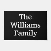 Familienname des Ehepaars anpassen Schwarz Fußmatte (Vorderseite)