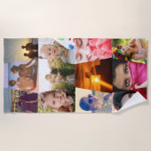 Familienname des Fotos hochladen Strandtuch (Vorderseite)