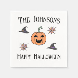 Familienname des Halloween-Party Serviette