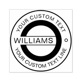 Familienname des klassischen Round-Logos Gummistempel