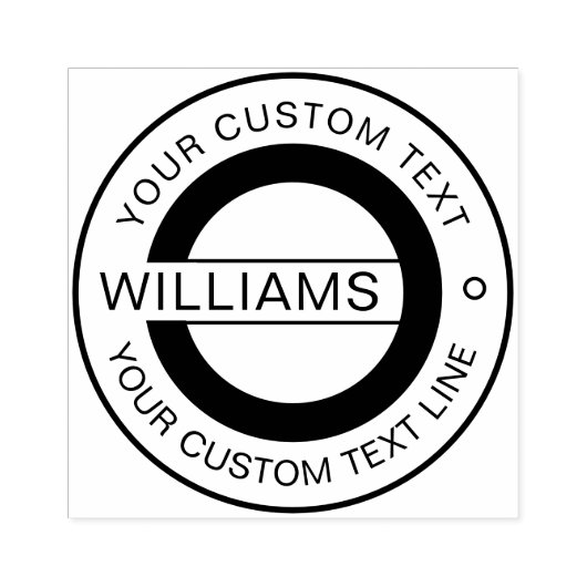Familienname des klassischen Round-Logos Gummistempel (Prägung)