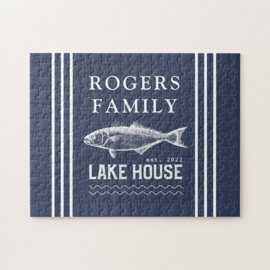 Familienname des Lake House Puzzle (Horizontal)