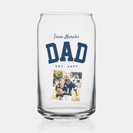 Familienname des Mannschafts-Vaters 1 Foto sportli Dosenglas (Vorderseite)