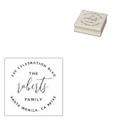Familienname des Minimalistischen Round-Logos Gummistempel (Stempel)
