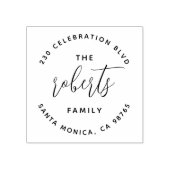 Familienname des Minimalistischen Round-Logos Gummistempel (Prägung)