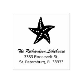 Familienname des Starfish Beach House Gummistempel