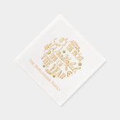 Familienname "Die wunderbarste Zeit des Jahres" Servietten Mit Folie (Rechts)