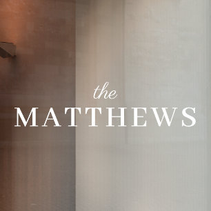 Familienname Durchsichtige Eingangstür Fensteraufkleber