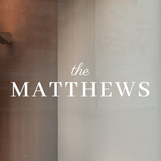 Familienname | Durchsichtige Eingangstür Fensteraufkleber