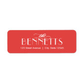 Familienname EDITABLE FARBURLAUB-Adressetikett (Vorne)