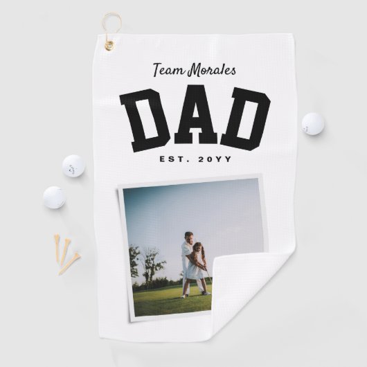 Familienname eines Mannschafts-Vaters: ein Foto sp Golfhandtuch (Insitu)