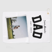 Familienname eines Mannschafts-Vaters: ein Foto sp Golfhandtuch (Horizontal)